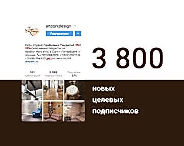 Продвижение сеть студий пробковых покрытий в инстаграм 