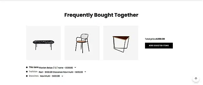 Спрограммировали и вывели блок аналогичных товаров