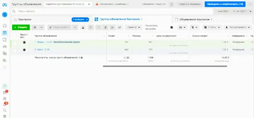 Произвели тест кампаний